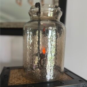 Smoked Glass Candle Holder